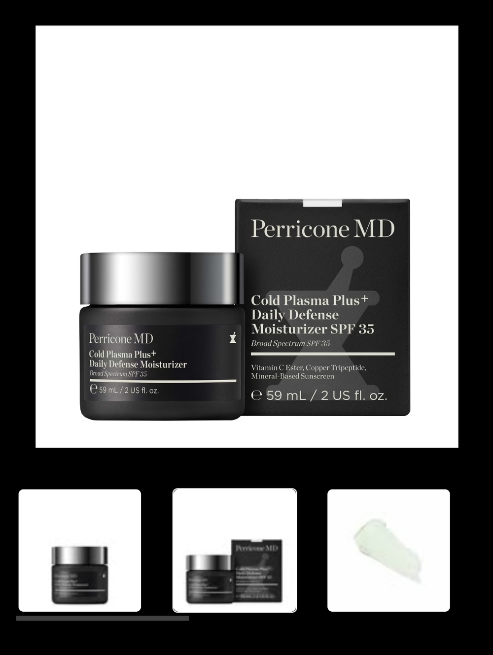 Perricone MD Black Facial Moisturizer Jar and Box